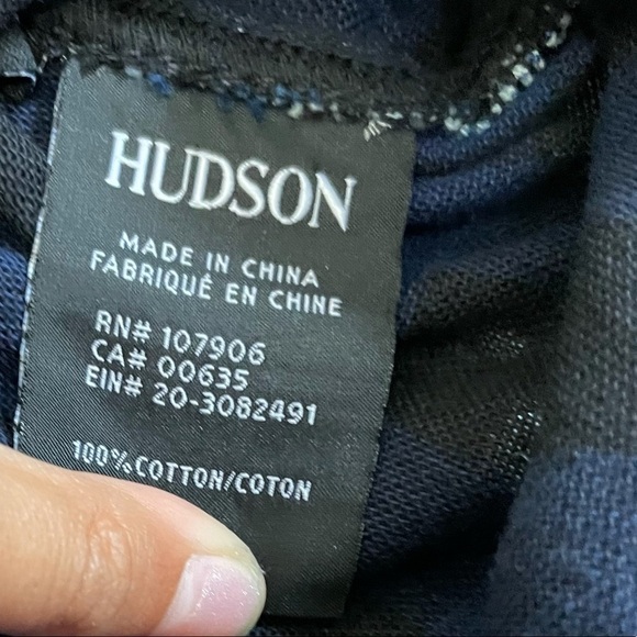 Nwt HUDSON Plaid Kari Distressed Button-Down Top - Picture 5 of 7